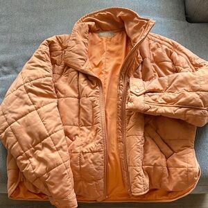 Orange Quilted Jacket